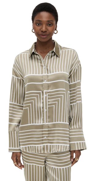 4th & Reckless Amira Shirt Sage Print S