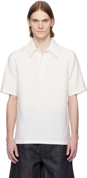 Jil Sander Off-White Virgin Wool Polo