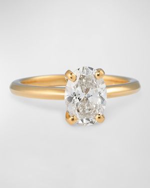 Lab Grown Diamond 18K Yellow Ring, 1.75tcw, Size 6