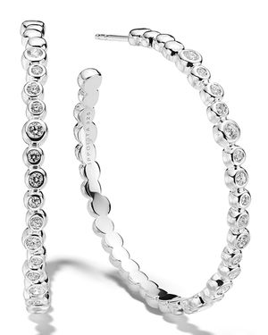 Hoops in Sterling Silver with Diamonds