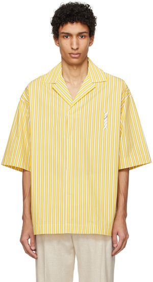 JACQUEMUS Yellow Les Sculptures 'Le haut Polo' Polo