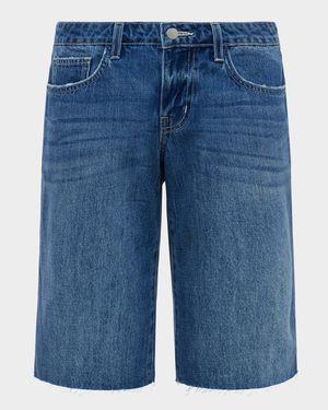 Elisa Low-Rise Denim Bermuda Shorts