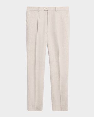Men's Linen Single-Pleated Pants