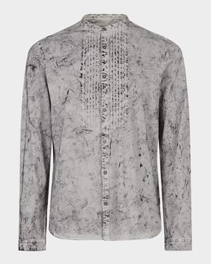 Men's Long-Sleeve Pintuck Shirt