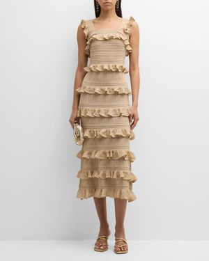 Matchmaker Ruffle Knit Midi Dress