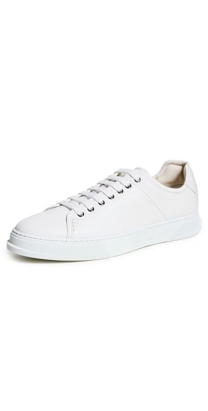 FERRAGAMO Clayton Leather Sneakers Bianco Ottico 9