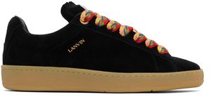 Lanvin Black Suede Curb Lite Sneakers