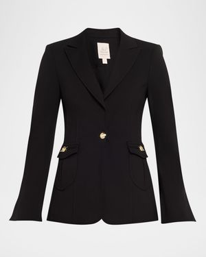Sable Tapered Single-Breasted Blazer