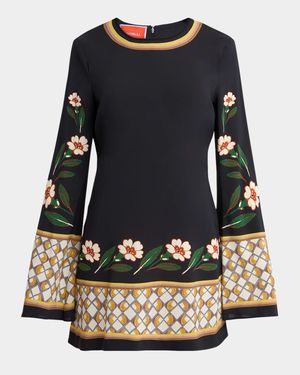 Supremes-Print Mini Swing Dress