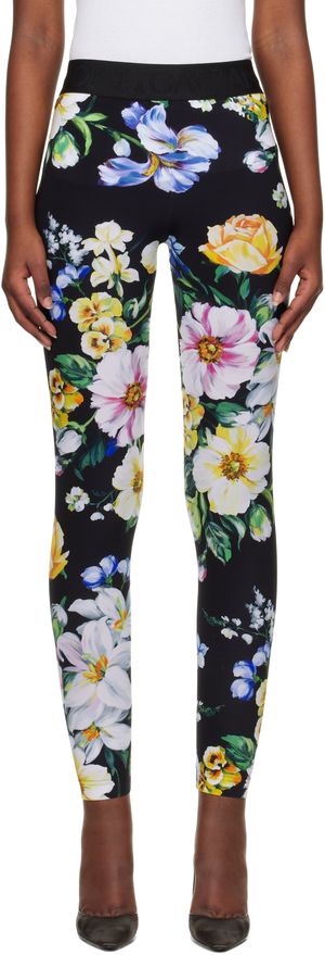 Dolce&Gabbana Black Printed Leggings