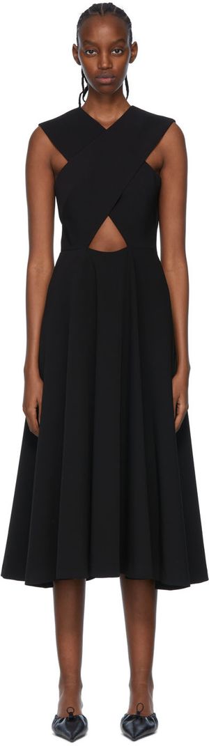 Rosetta Getty Robe noire en polyester