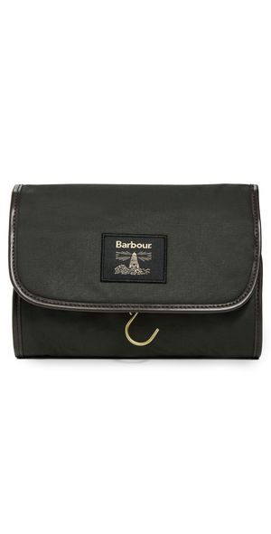 Barbour Barbour Wax Hanging Washbag Olive One Size