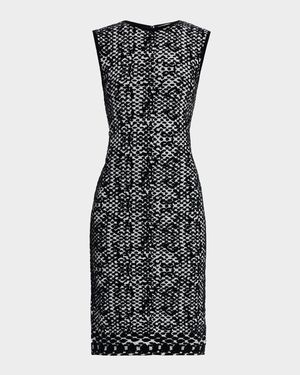 Avado Sleeveless Two-Tone Knit Dress