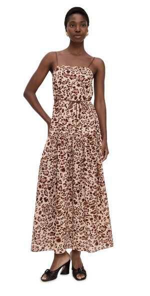 Kivari Paris Strappy Maxi Dress Brown XL
