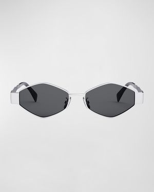 Triomphe Round Metal & Acetate Sunglasses