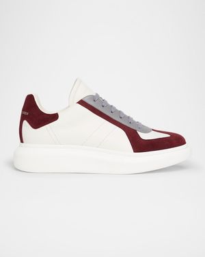 Men's Retro Trainer Leather and Suede Low-Top Sneakers