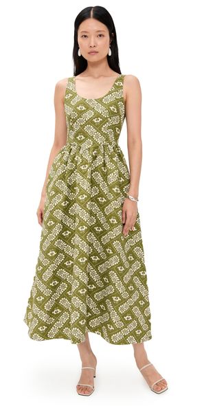 Hunter Bell Maddy Dress Legacy Jacquard Olive 6