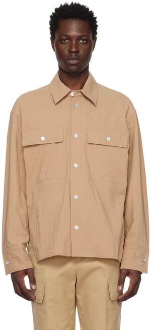 WOOYOUNGMI Beige Crinkled Shirt