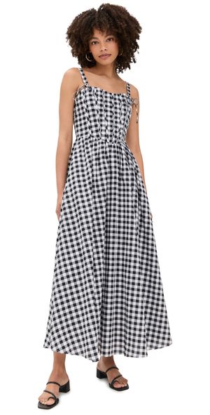 Line & Dot Junie Corset Dress White/Black L