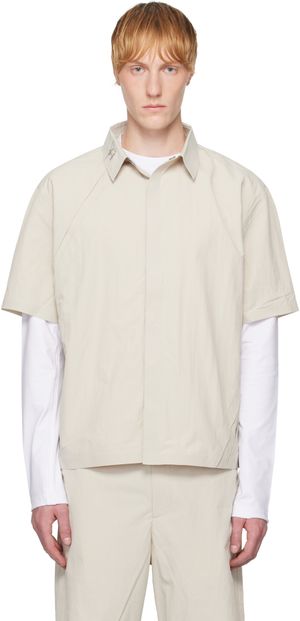 HELIOT EMIL Beige Marl Shirt