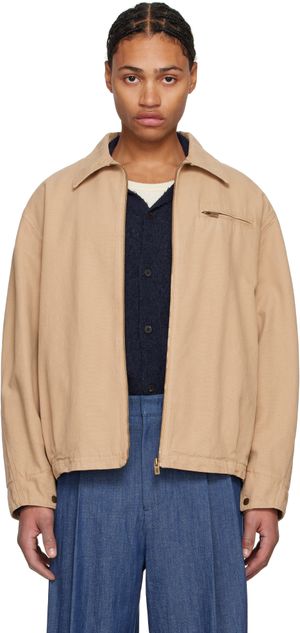 LE17SEPTEMBRE Tan Over Dyeing Denim Jacket