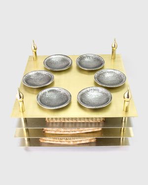 4-Tier Seder Plate with Matzah Levels
