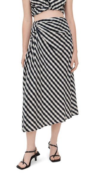 A. L.C. Jean Skirt Black/Tan 8