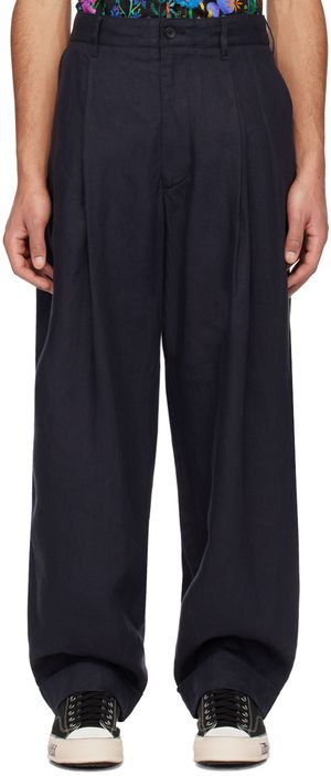 Engineered Garments Pantalon WP bleu marine