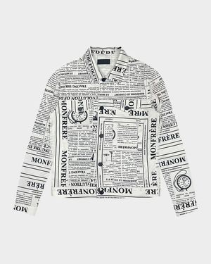 Men's Dean Logo Newspaper-Print Jacket