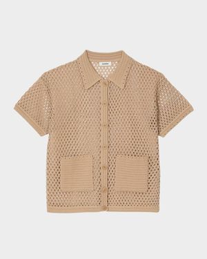 Elio Embellished Short-Sleeve Cardigan