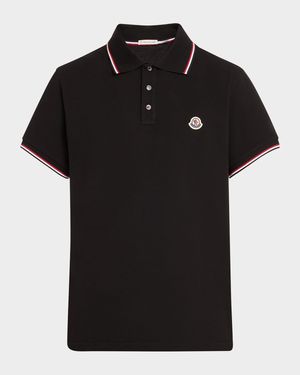 Men's Classic Flag-Trim Polo Shirt