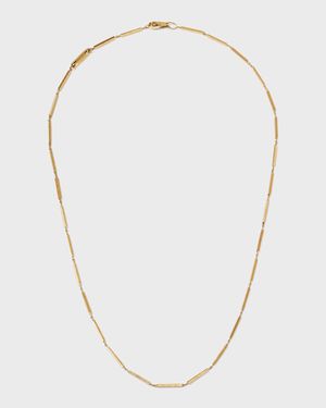 18k Unisex Uomo Coiled Station Link Necklace