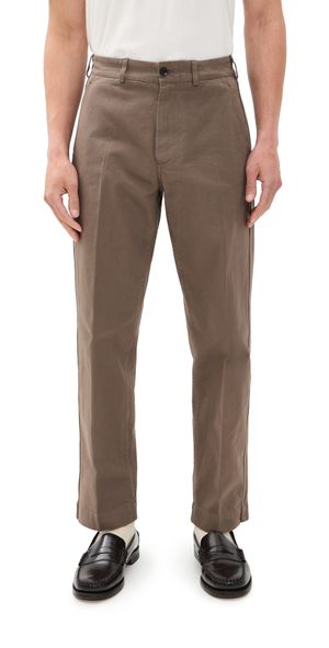 Knickerbocker Canal Tapered Gabardine Cotton Pants Granite 36