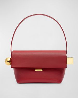 Le Rond Carre Leather Shoulder Bag