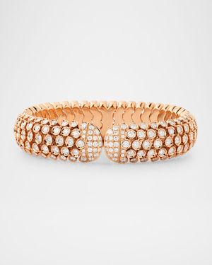18K Rose Gold Diamond Bangle Bracelet