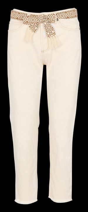 Please - Pantalon droit en coton mélangé - Taille L - Beige