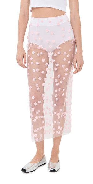 Cecilie Bahnsen Sequin Blossom Tulle Gus Skirt Blush Pink 12