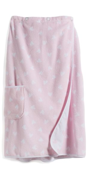 Weezie Towel Wrap Tossed Pink Hearts XL/XXL