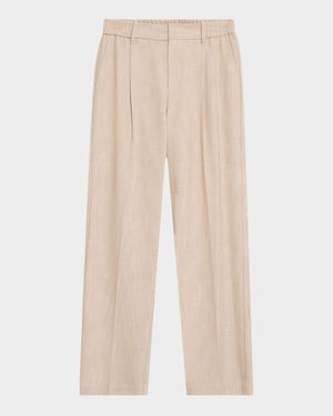 Men's Pleated Pull-On Pants