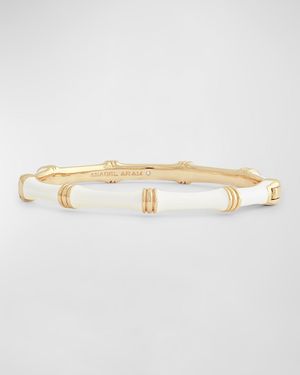 Bamboo Enameled Hinged Bangle