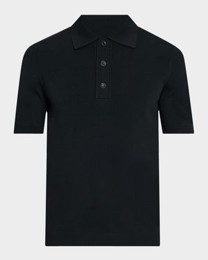 Men's Refined Knit Short-Sleeve Polo Sweater