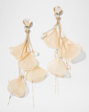 White Pearl Drop Earrings