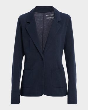 Single-Button Double Faced Blazer