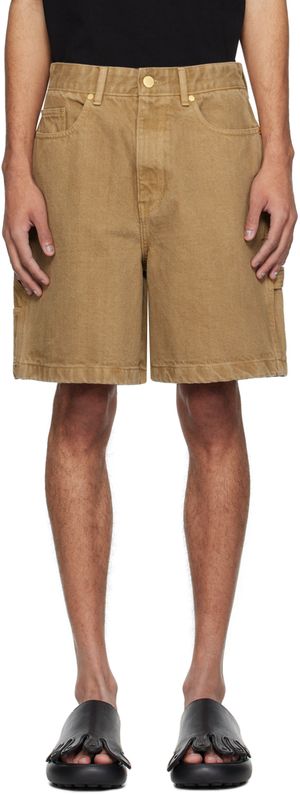 Solid Homme Tan Hammer Loop Shorts