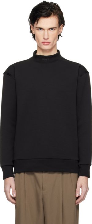BOSS Black Mock Neck Sweatshirt