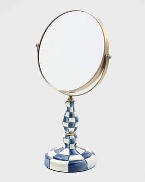 Royal Check Enamel Vanity Mirror