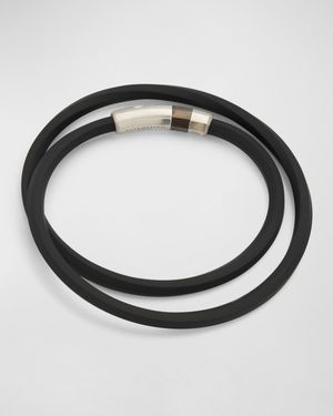 Men's Double-Wrap Rubber Bracelet