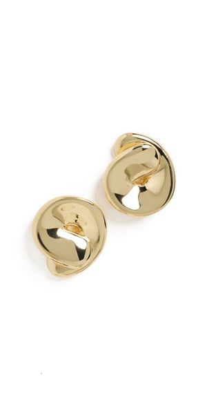 Jenny Bird Rio Button Earrings Gold One Size