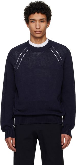 Jil Sander Navy Seamless Sweater