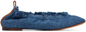 Lanvin Blue Denim Ballerina Flats